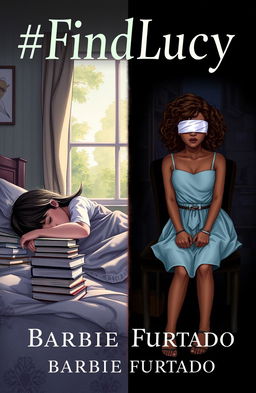 A dramatic book cover illustration depicting two contrasting scenes side by side