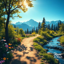An evocative representation of 'Jeene ki Raah', illustrating a pathway of life filled with hope and resilience
