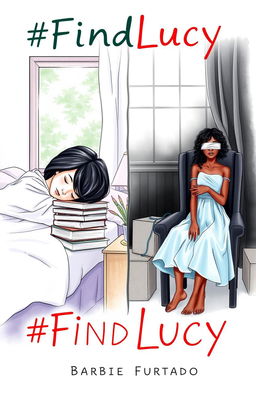 A professional drawing style book cover featuring two contrasting scenes