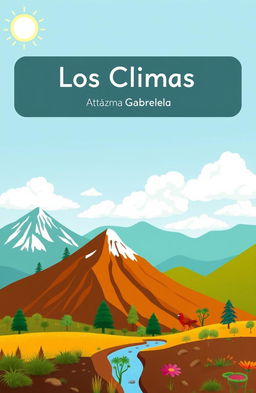 Un bloque de geografía de secundaria titulado 'Los Climas' que incluye meticulosamente temas como la clasificación de climas, características de cada tipo de clima, y su influencia en el medio ambiente y la vida humana