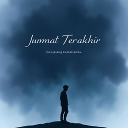An abstract art piece featuring a silhouette of a young man standing contemplatively, symbolizing the theme of awaiting death