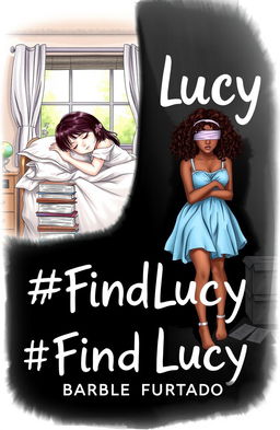 A professional drawing-like cover illustration featuring two girls in a split scene