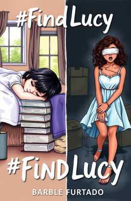 A professional drawing-like cover illustration featuring two girls in a split scene