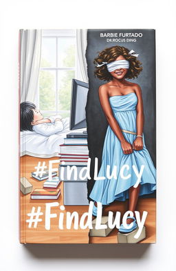 A professional drawing with fine trace featuring two girls on a book cover