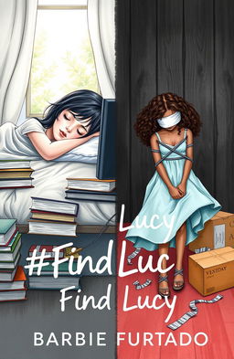 A professional drawing with fine trace featuring two girls on a book cover