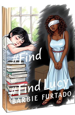 A professional sketch featuring two contrasting scenes on a single book cover