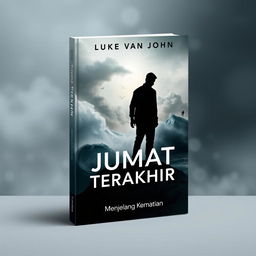 A beautifully designed book cover featuring A5 size dimensions for a book titled 'JUMAT TERAKHIR' by Luke van John