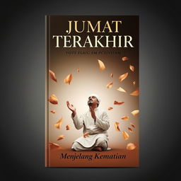 A5 book cover design featuring the title 'JUMAT TERAKHIR' in bold, elegant typography at the top