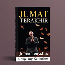 A5 book cover design featuring the title 'JUMAT TERAKHIR' in bold, elegant typography at the top