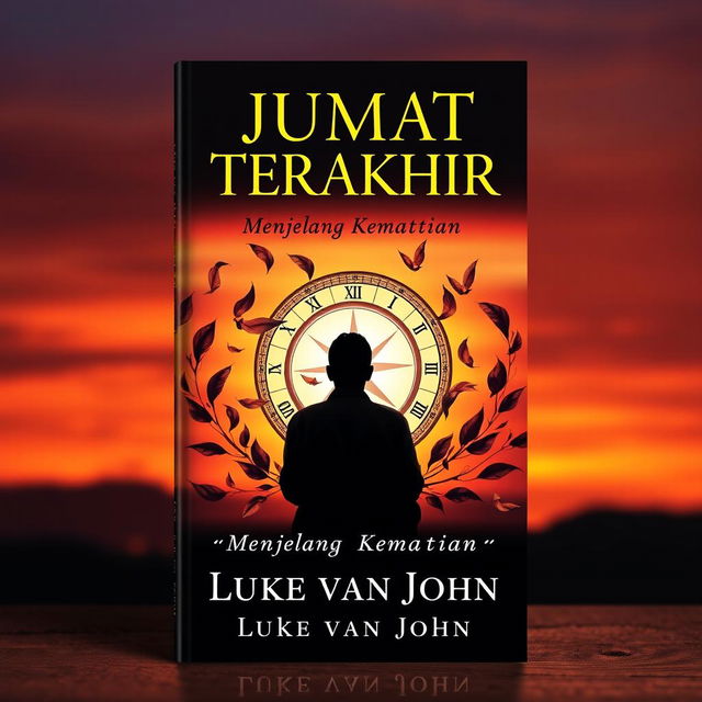 A book cover design featuring the title 'JUMAT TERAKHIR' prominently displayed at the top in bold, elegant typography