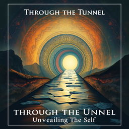 An artistic representation titled 'Through the Tunnel: Unveiling the Self', capturing the concept of a metaphorical tunnel symbolizing self-discovery