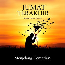 An A5 book cover with the title 'JUMAT TERAKHIR' positioned prominently at the top in bold, elegant typography, subtitle 'Menjelang Kematian' placed right below in a slightly smaller, but equally elegant font