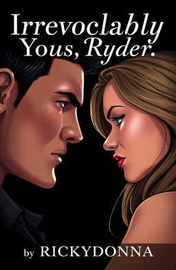 A cover illustration featuring a man and a woman gazing intensely at each other with a love-hate challenging glare, capturing the tension and passion between them