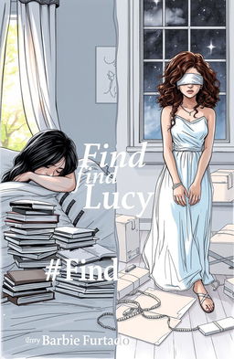 A professional sketch style illustration depicting a book cover divided into two distinct scenes that blend seamlessly