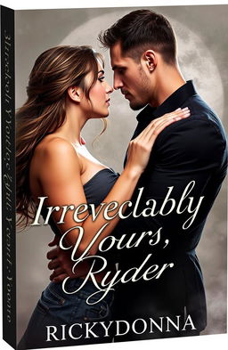 A dramatic book cover featuring a man and a woman locked in a love-hate gaze, showcasing an intense emotional connection