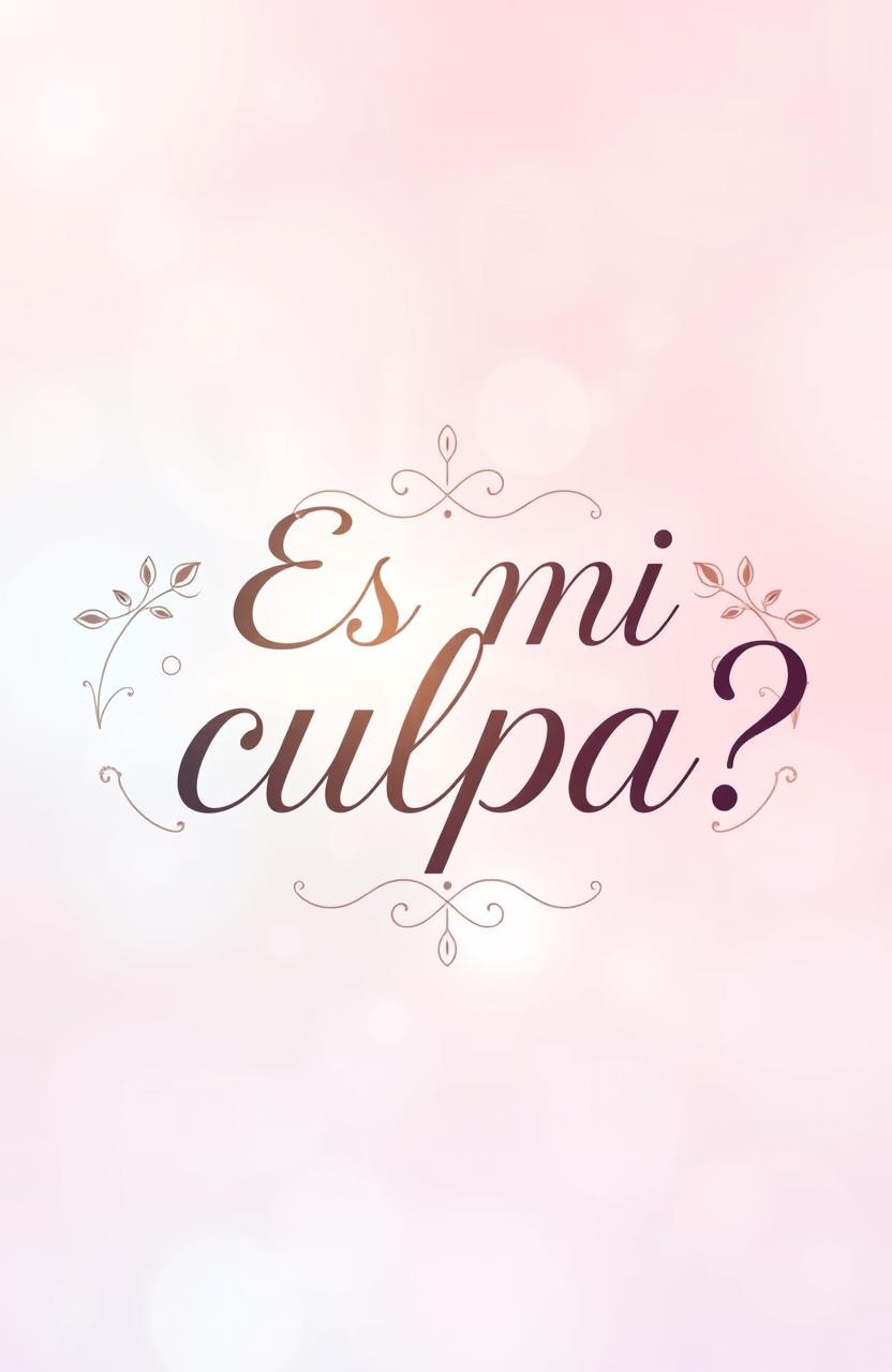 A beautifully designed text-based artwork featuring the phrase "¿Es mi culpa?" in an elegant cursive font