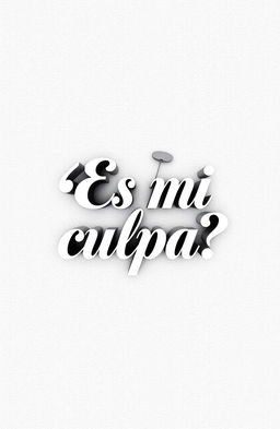 A beautifully designed text art with the phrase "¿Es mi culpa?" in elegant, artistic lettering