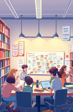 A visually stimulating and motivational illustration that captures the essence of academic excellence