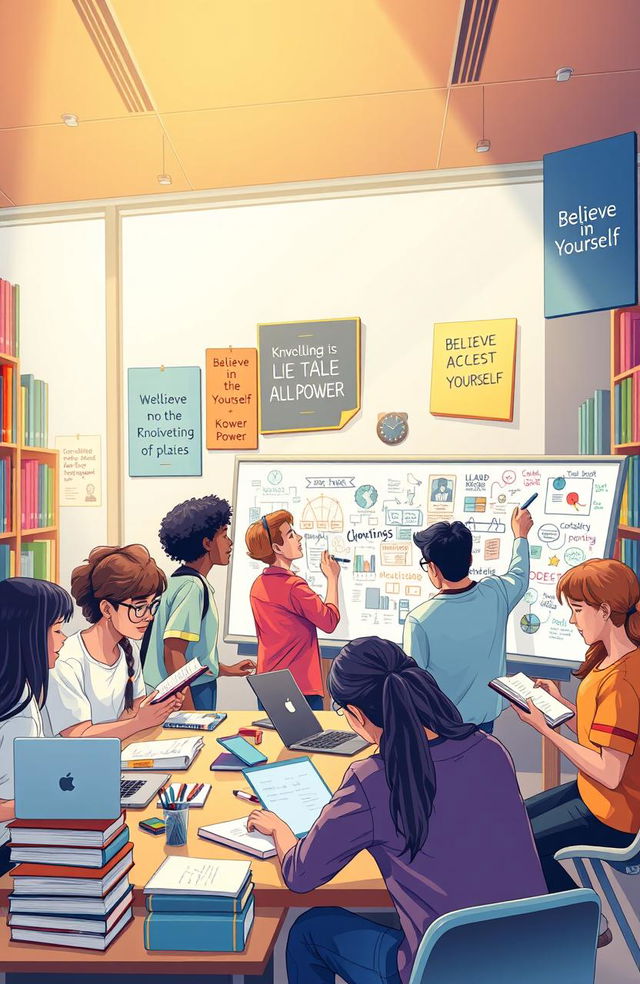 A visually stimulating and motivational illustration that captures the essence of academic excellence