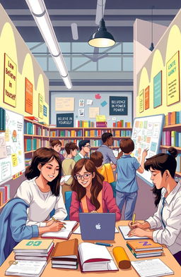 A visually stimulating and motivational illustration that captures the essence of academic excellence