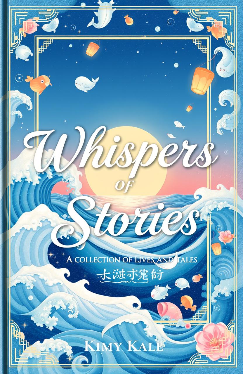 A beautifully illustrated book cover titled 'Whispers of Stories: A Collection of Lives and Tales'