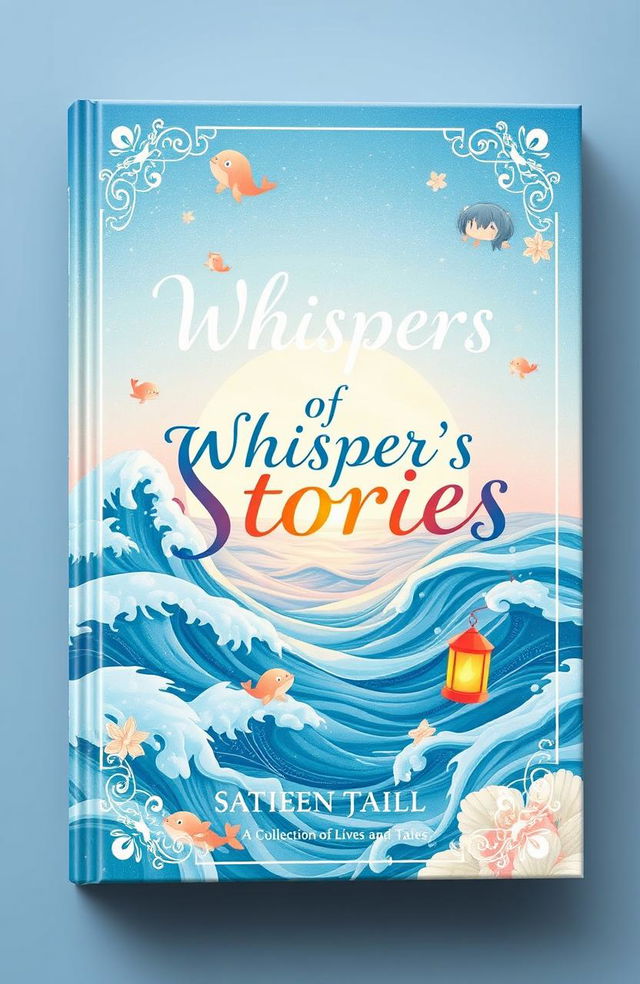 A beautifully illustrated book cover titled 'Whispers of Stories: A Collection of Lives and Tales'