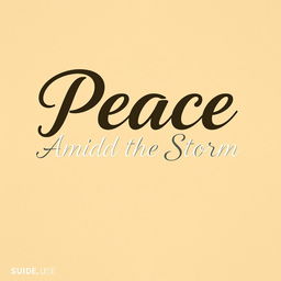 A captivating cover design featuring a rich beige background that symbolizes both storm and peace