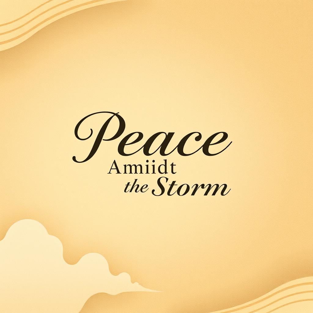 A captivating cover design featuring a rich beige background that symbolizes both storm and peace