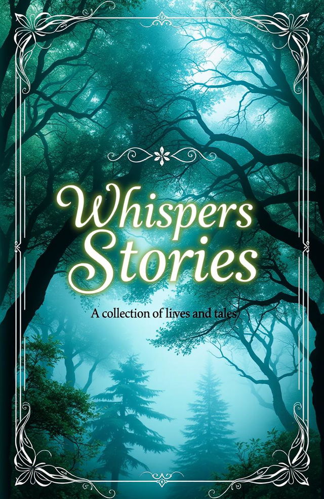 A beautifully designed book cover titled 'Whispers of Stories: A Collection of Lives and Tales'