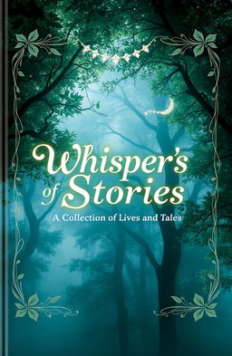 A beautifully designed book cover titled 'Whispers of Stories: A Collection of Lives and Tales'