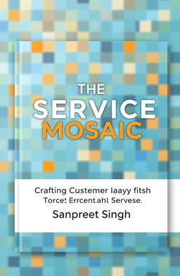 A sleek and modern book cover design for 'THE SERVICE MOSAIC: Crafting Customer Loyalty Through Exceptional Service' by Sanpreet Singh