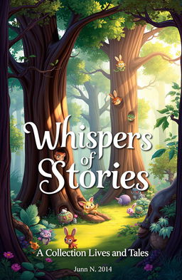 A whimsical and enchanting forest scene, inspired by animation styles, featuring vibrant colors and fantastical elements