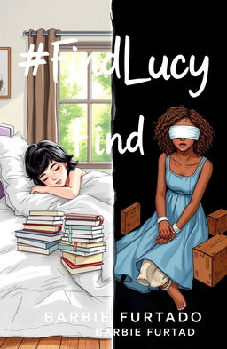 A professional sketch with fine trace featuring two contrasting scenes on one cover