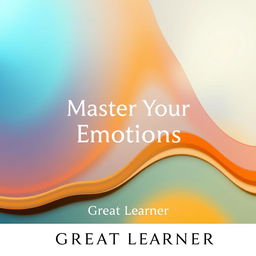 A book cover for 'Master Your Emotions' by Great Learner, featuring a captivating abstract design that embodies emotional depth and intelligence