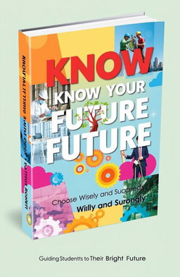 A visually engaging book cover design for 'Know Your Future Career: Choose Wisely and Succeed Strongly'
