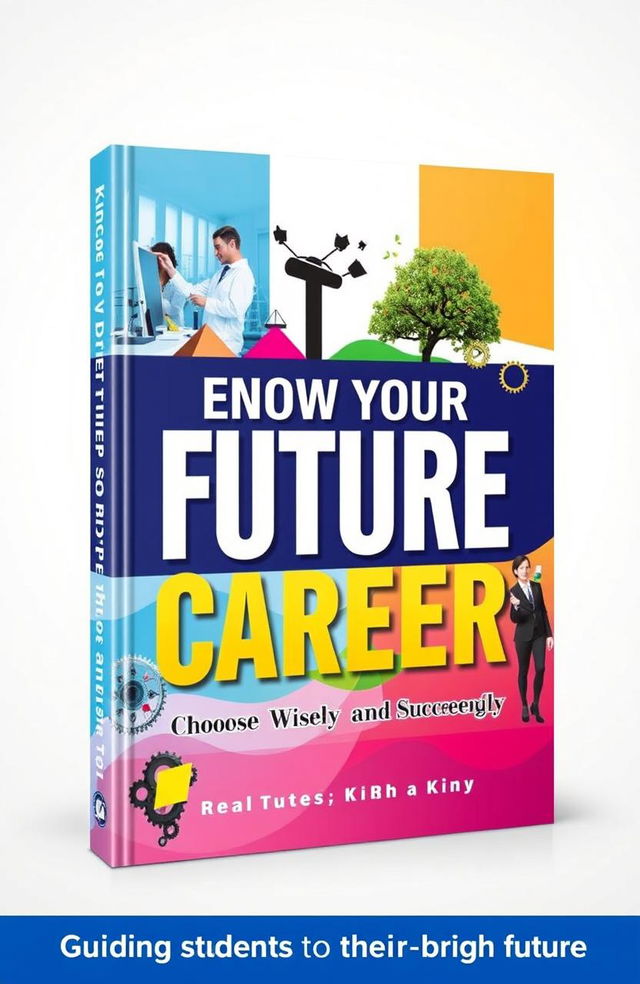 A visually engaging book cover design for 'Know Your Future Career: Choose Wisely and Succeed Strongly'