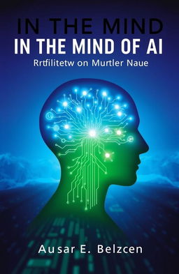 A visually captivating book cover for 'In the Mind of AI: Reflections on Human Nature'