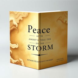 A captivating two-side book cover featuring a rich beige background that symbolizes both storm and peace