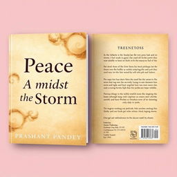A captivating two-side book cover featuring a rich beige background that symbolizes both storm and peace