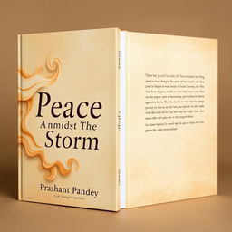 A captivating two-side book cover featuring a rich beige background that symbolizes both storm and peace