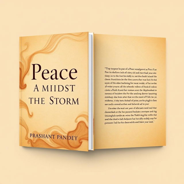 A captivating two-side book cover featuring a rich beige background that symbolizes both storm and peace