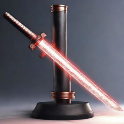 Generate an image of a unique katana that harnesses the power of thunder