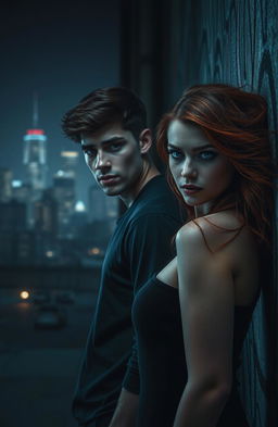 In a dark, atmospheric urban setting, a young man named Ryan Rossi stands brooding against a graffiti-covered wall, his expression a mix of determination and vulnerability