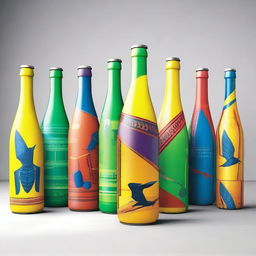 Design a vibrant bottle wrap featuring cricket-themed imagery (bats, balls, or even a stadium) mixed with visual elements that represent South Asian culture