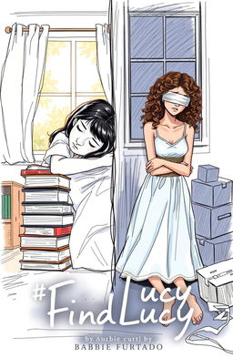 A professional sketch illustration with fine traces, featuring a split scene for a book cover