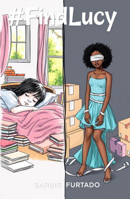 A professional sketch illustration that features a split cover design