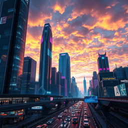 A highly detailed and photorealistic image showcasing a futuristic cityscape rendered with Indigo Renderer