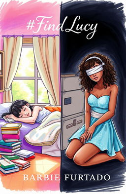 A professional sketch featuring two contrasting scenes side by side as a book cover