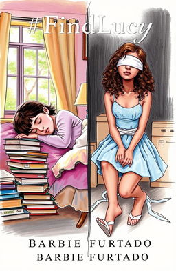 A professional sketch featuring two contrasting scenes side by side as a book cover