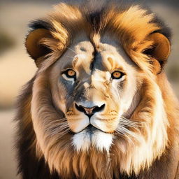 Generate a majestic image of a lion